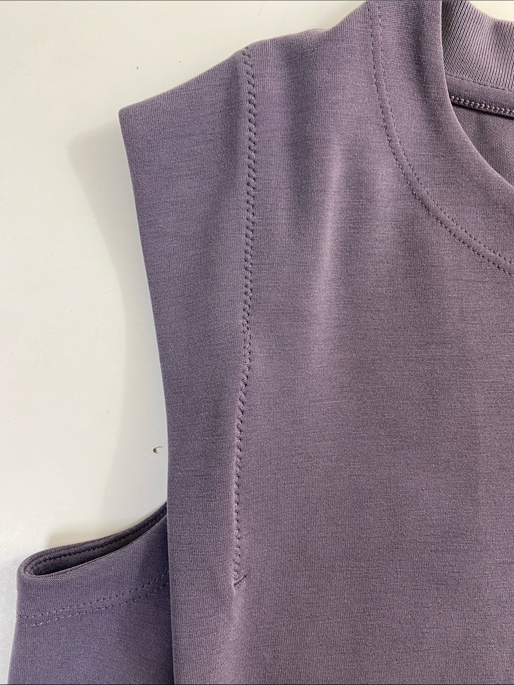 Athleta Sleeveless Jersey Shift Dress Size XS Purple Stretch Comfy Casual - Picture 5 of 10